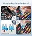 JOREST 360Pcs Car Fuse Assortment Kit, 160 Mini Blade Fuses Automotive + 90 Standard Auto Fuses + 50 Micro Fuse + 60 Micro2 – for RV/Truck/Motorcycle(2A 3A 5A 7.5A 10A 15A 20A 25A 30A 35A 40A)