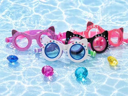 Lunettes de natation rigolotes chat cadeau idéal pour fillette