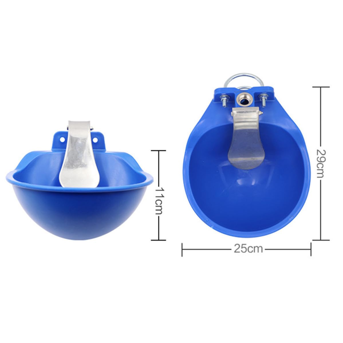 Ciotola d'Acqua Blu in Plastica per Bestiame e Cani, Abbeveratoio Grande per Uso Agricolo, Facile da Pulire e Automatica