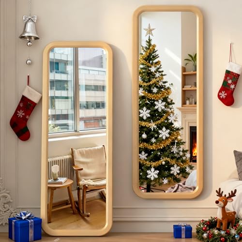 LVSOMT Ganzkörperspiegel Holzrahmen, 120x40cm Wandspiegel...