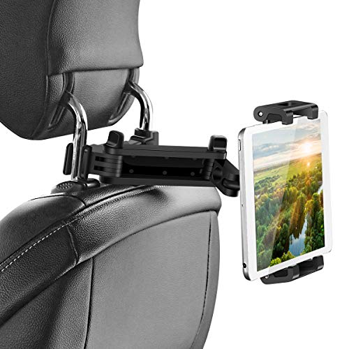 Image of Glisteny Car Headrest Mount Holder, Angle Adjustable Headrest Tablet Mount, iPad Holder for Car Back seat, for 5" to 12.9" iPad/Tablet/Smartphone/Nintendo Switch