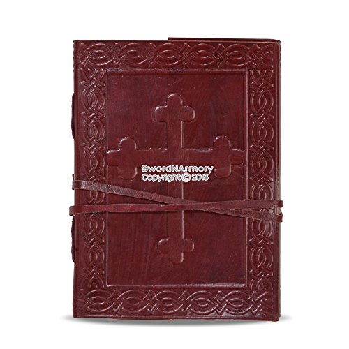 Medieval Gears Brand Handmade Celtic Cross Journal Book Bound in Leather Medieval Renaissance Daily