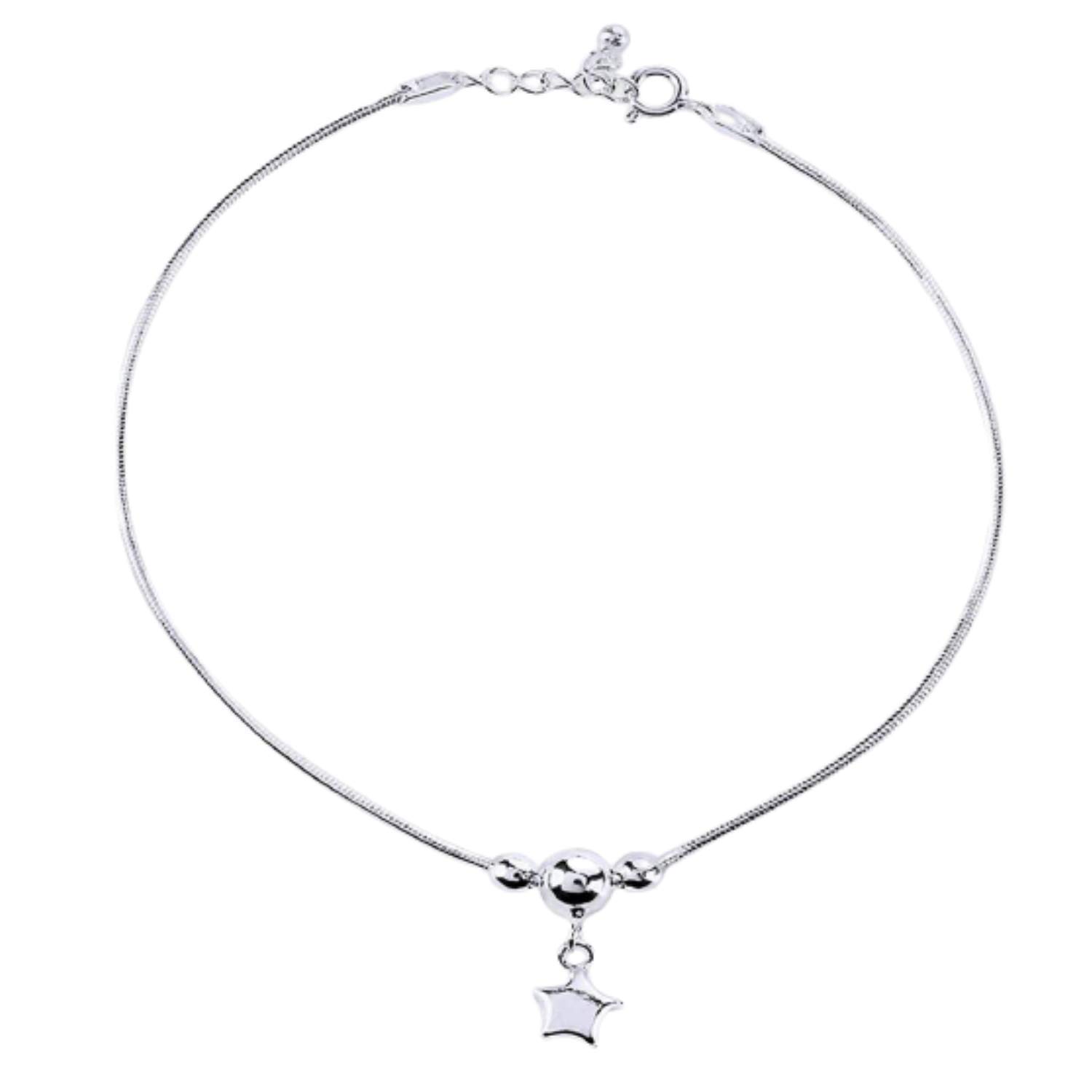 Exclusive 925 Pure Silver Charms Moving Ball Threaded Snake Pattern Anklet (Payal) for Girls & Women - 1 Piece-image-14