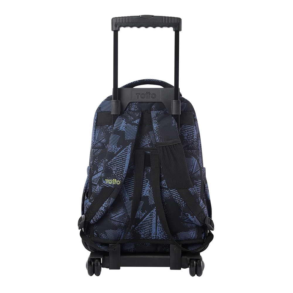 TOTTO MOCHILA ESCOLAR RUEDAS STAMPIL Unisex-adulto NEGRO 60