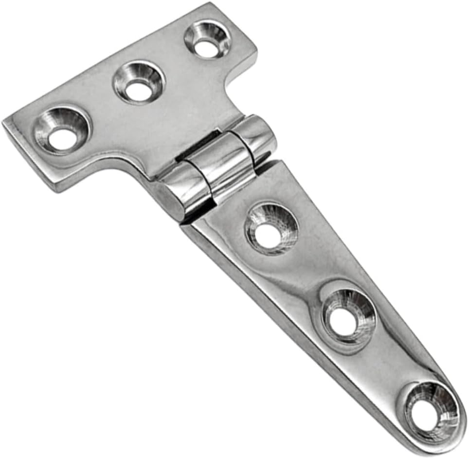 316 Stainless Steel T Hinges, Casting Cabinet Hardware Door Hinge with Screws, Boat Canopy Support Frame Kits, Cabinet Hardware - (2PCS-7-7/8 x 3-6/7 x 1/6 + 16pcs Screws)