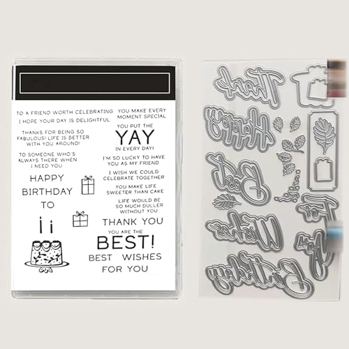Stamps and Dies for Card Making Stamps and Dies Set 2026 Die Cut DIY Various Festivals Album Scrapbooking Birthdays Greeting Card (7563)