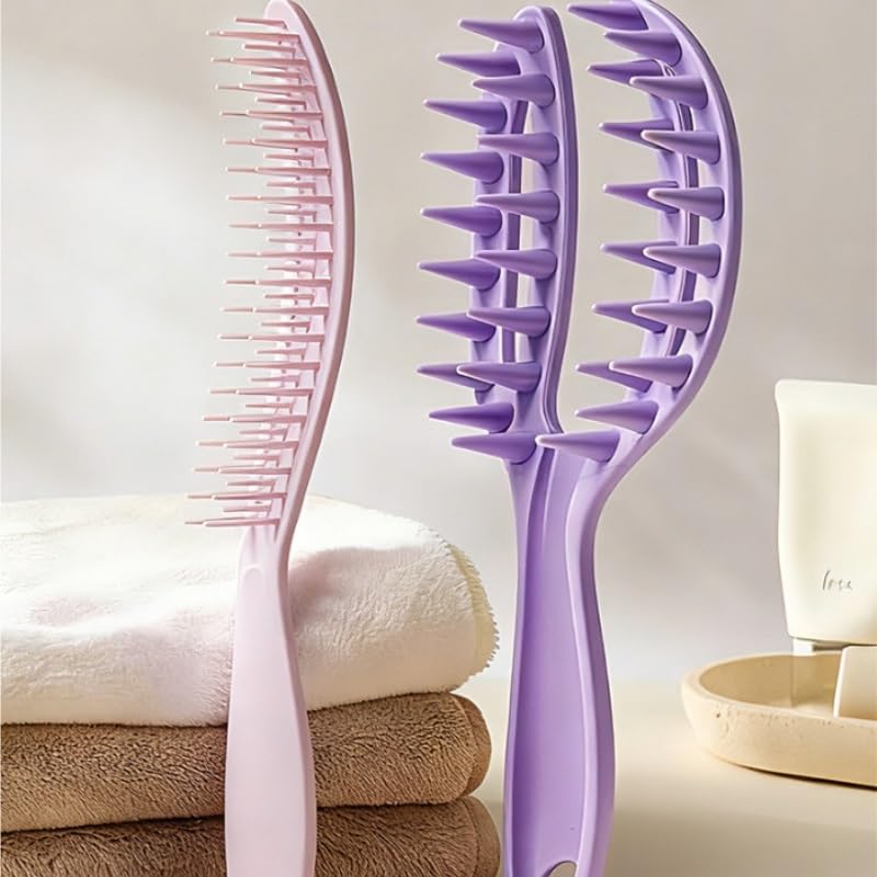 Long Handled Hairbrush Soft Silicone Bath Comb Hair for Washing