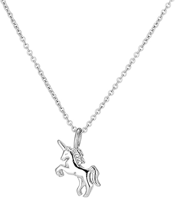 iszie jewellery 925 sterling silver little princess unicorn pendent girl ladies fashion necklace