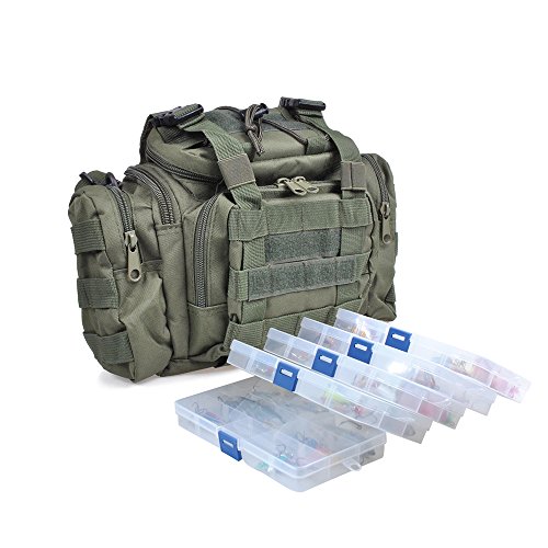 loaded fishing tackle box