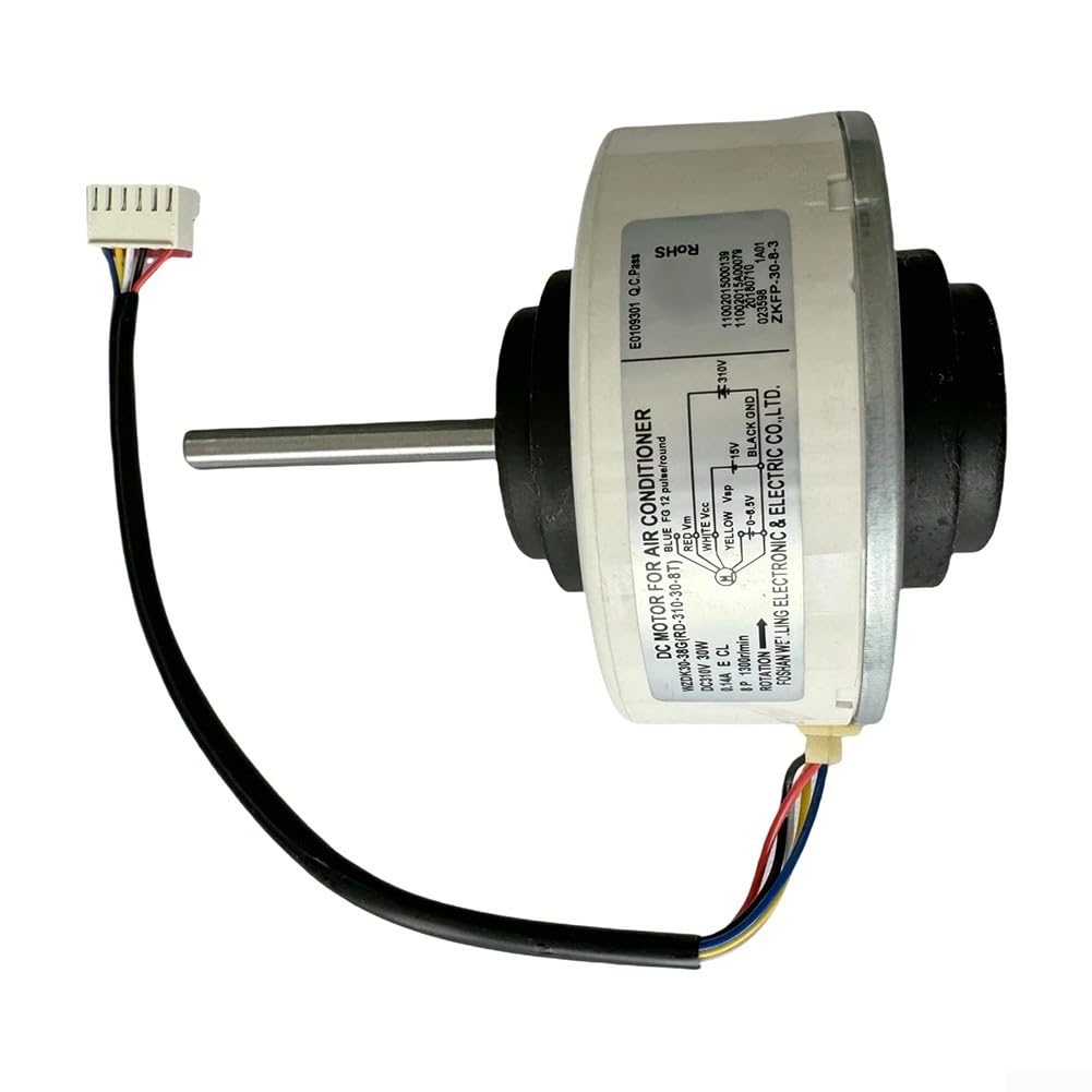 WZDK30-38G (RD-310-30-8T) Moteur à engrenages sans balais 30 W CC 310 V pour systèmes de climatisation inverseur, 1300 tr/min, régulation de la vitesse, arbre de 8 mm