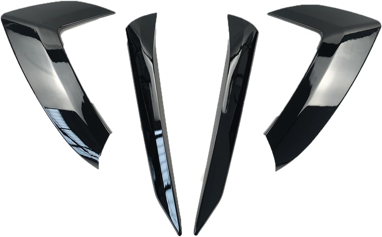 skkyoro 4Pcs Exterior Door Handle Cover Trim for Corvette C8 Z51 Stingray 2020-2023, Side Fender Vent Door Garnish Strip Accessories (Glossy Black)