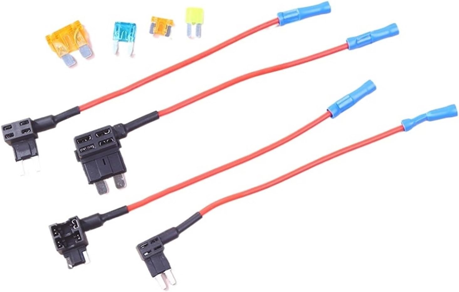 12Pcs 4 Types of 12V Additional Circuit Adapters Fuse SetTap Car Fuse Holder with Micro2 Mini ATC ATS Thin Tap Adapter