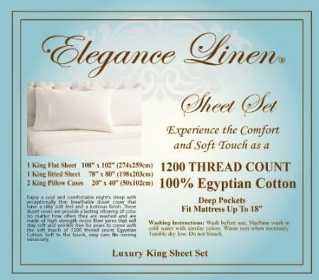 Elegance Linen 1200 Thread Count Egyptian Quality Luxury Ultra Soft 4 pc Sheet Set, Deep Pocket Up to 16" - Wrinkle Resistant and Colors, California King Orange/Rust