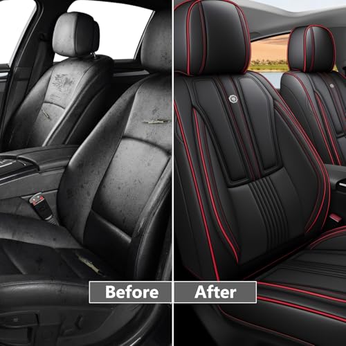 Image of Custom Car Seat Covers for Chevy Blazer 2019-2026,Easy Install,Black | nappa leather seat protector,full coverage seat covers,all weather seat cover,waterproof,anti-slip,easy clean,2 seat Standard