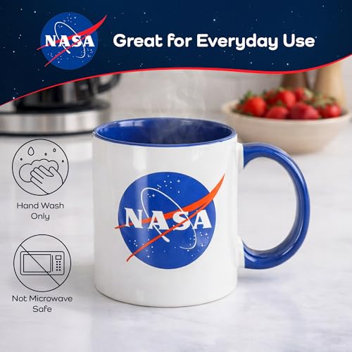 Taza de cerámica ICUP NASA 18 oz con logo clásico miniatura 4
