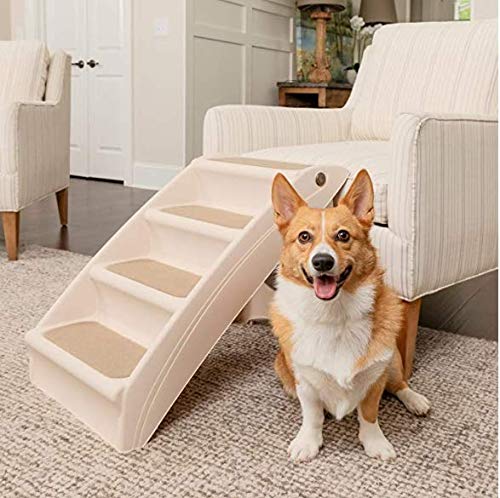 Pet Steps ,Foldable Pet Stairs 3-Step Storage Style Dog Stair Indoor Pet Ramp for Dogs Puppies and Cats Up to 55 Pounds