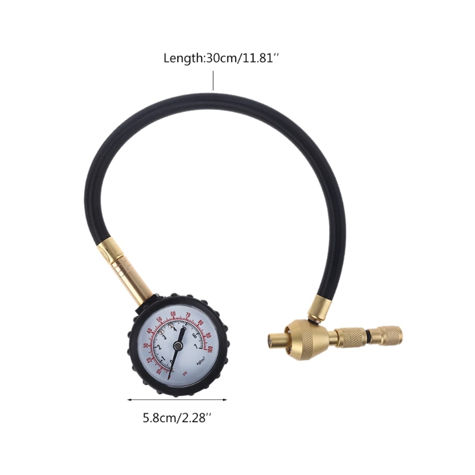 Medidor de presión de neumáticos rápido Profesional 100 PSI con Mandril Especial