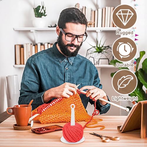 Image of Portable Wrist Yarn Holder with Wrist Strap, Wrist Yarn Holder for Crocheting, Yarn Ball Holder Crochet Yarn Holder for Knitting Craft Lover, Beginner Spinner Yarn Holder