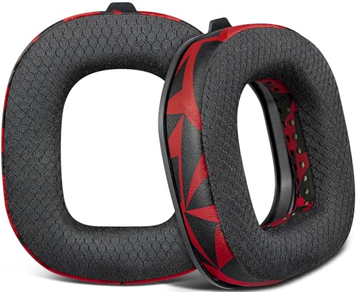 SOULWIT Replacement Earpads para Astro A50 Gen3, Almohadillas con Tela de Malla Duradera y Espuma para Aislamiento de Ruido - Rojo Storm miniatura 1