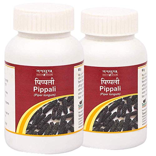 Image of Tansukh Pippali Powder- Pack of 2 (60g Each) Ayurvedic Pipali Churna, Long Pepper Piper Longum | Authentic Spice from India | Immunity Booster | Ideal for Cooking, Seasoning, and Ayurvedic Use