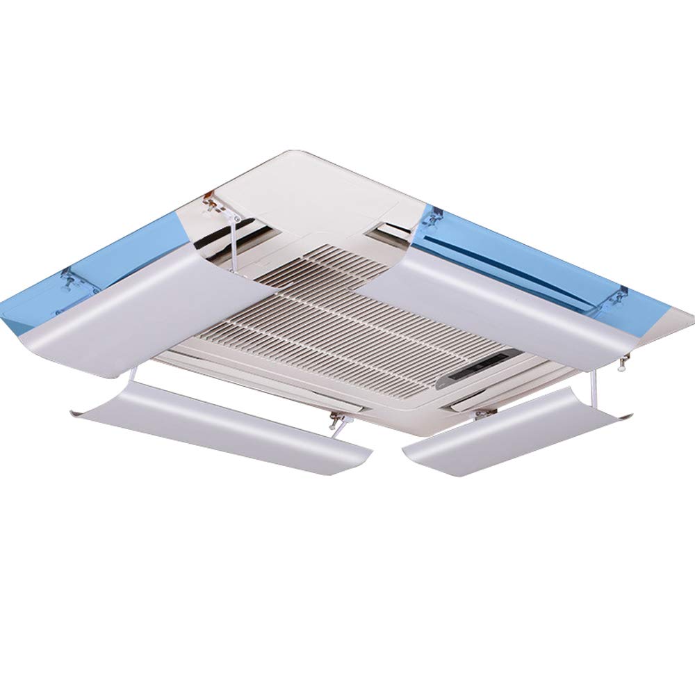 Deflettore del condizionatore d'aria per aria condizionata centralizzata a soffitto, Impedire all'aria di soffiare dritta, Regolabile in Inclinazione, Lunghezza:54 cm,Materiale ABS leggero (un pezzo)