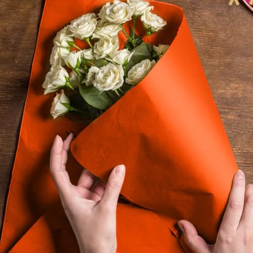 Image of Hlonon Orange Tissue Paper for Gift Bags - 30 Sheets of Orange Wrapping Tissue Paper Bulk Packaging Paper for Weddings Birthday DIY Project Christmas Halloween Thanksgiving Gift Wrapping Crafts Decor