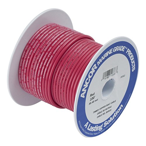 Ancor Marine Grade Primary Wire and Battery Cable (Red, 25 Feet, 4 AWG) (Renewed)