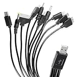 10 in 1 Universal Multifunctional Charging Cable for Many Adapters Compatible with for iPodApple Samsung LG and Sony Ericsson Nokia PSP Charger, USB Charging Cable Fit Cell Mobile Phone