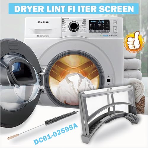 𝟮𝟬𝟮𝟱 𝗡𝗘𝗪 DC61-02595A Dryer Lint Filter Case Screen with Cleaner Brush - Replacement for Samsung Dryer, Replaces 2069505,AP4578777,PS4206799, EAP4206799 by Senquots - Used condition - Image 2