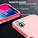 SPIDERCASE for iPhone X/XS Case,[Dual Layer][10 FT Military Grade Drop Protection] [Non-Slip] [2 pcs Tempered Glass Screen Protector] Heavy Duty Shockproof Case for iPhone X/XS 5.8-Pink