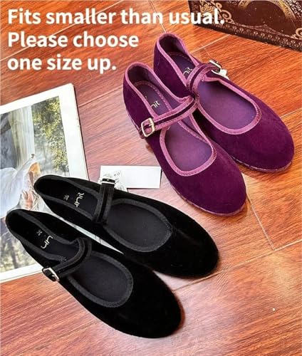 Women's Ballet Shoes Ballet Shoes for Women Hand Stitch Casual Streetwear Ballet Flats Pumps Female Solid Color Cloth Shoes for Ballet, Tap3