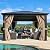 YITAHOME 10X12FT Hardtop Metal Gazebo Single Top Outdoor Patio Canopy Galvanized Iron Aluminum Column Garden Tent Curtains Netting for Backyards Decks Lawns,Brown