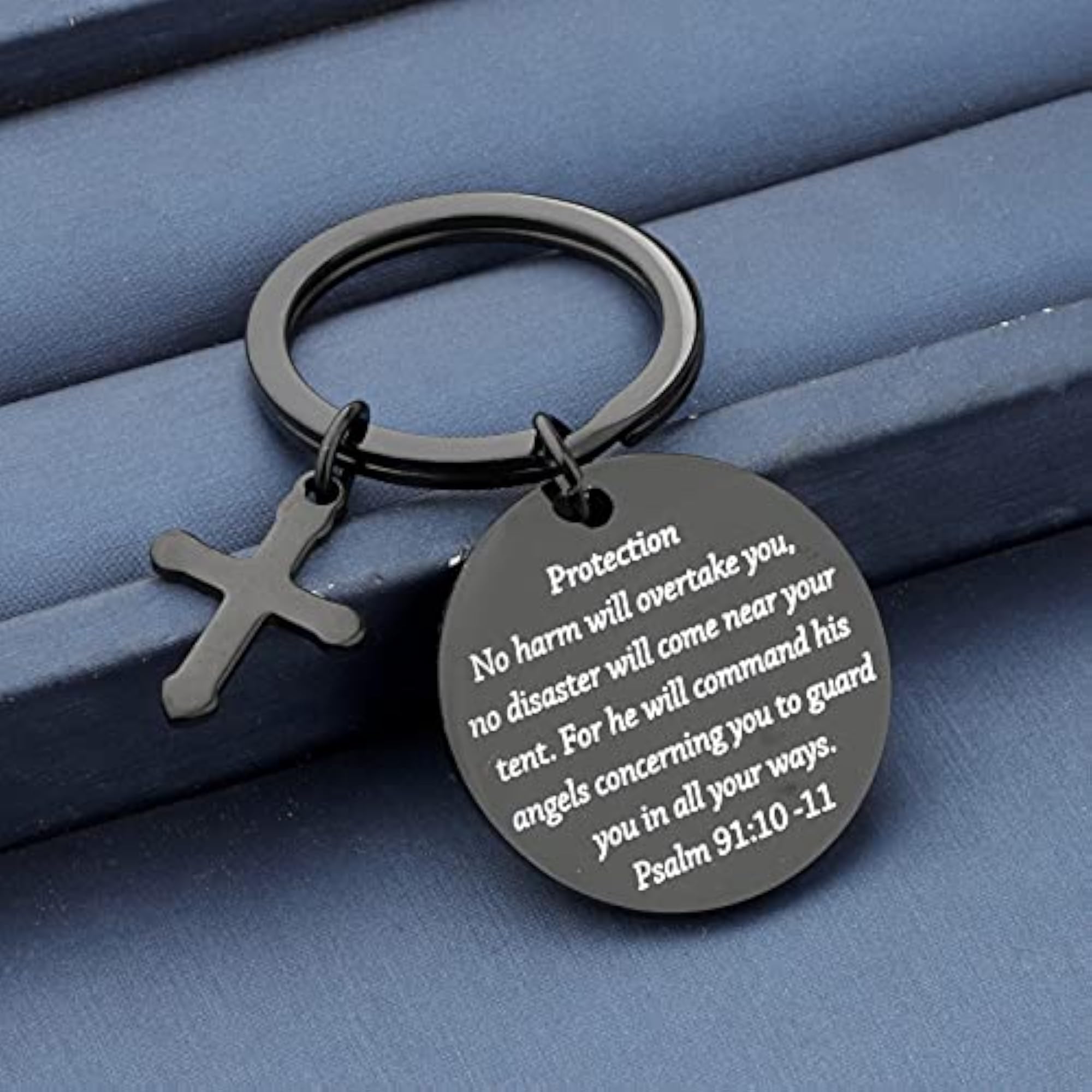 Bible Verse Keychain Gift, Psalm 91