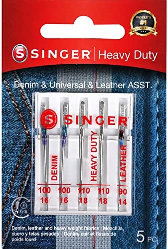 Singer 04801 Universal Heavy Duty Sewing Machine Needles, 5-Count