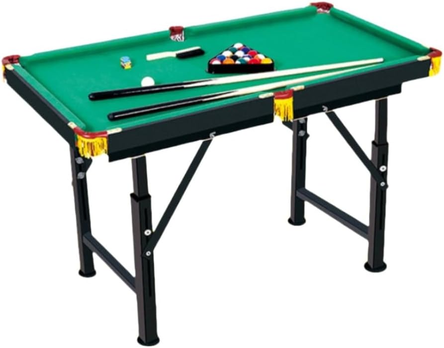 Pool Table, Home Indoor Mini Folding Pool Table Set, Indoor Small Home Pool Toys, Family Playroom, Party 140 Lifting Folding Billiard Table