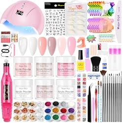 Acrylic Nail Kit Set Electric Drill Manicure Dryer Lamp | Acrylic Nail 3D Art Manicure Supplies for beginners with everything