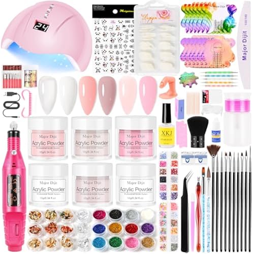 Acrylic Nail Kit Set Electric Drill Manicure Dryer Lamp