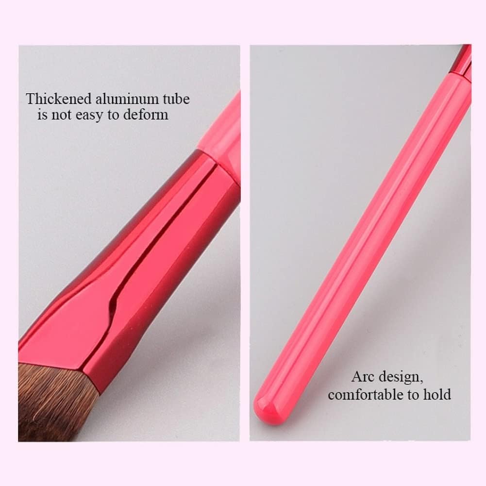 2 PCS Eyebrow Brush Set (S+L) 4D Realistic Hair-Stroke Brushes with Ultra-Thin Square-Tip Angled Heads for Precision Eyebrow Shaping, Hairline Definition, Concealer Application, and Facial Contouring