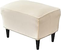 Vista 24 de Fundas otomanas elásticas, funda otomana de terciopelo, funda rectangular de almacenamiento para taburete, funda para reposapiés para sala de estar