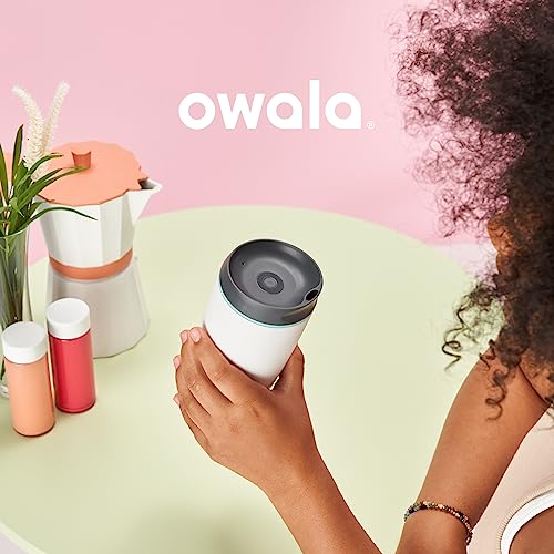 Owala SmoothSip Insulated Stainless Steel Coffee Tumbler, Reusable Iced Coffee Cup, Hot Coffee Travel Mug, BPA Free 20 oz, Gray (Cloudscape) #4