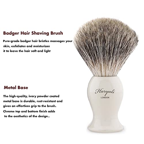 Haryali-London-Shaving-Brush-Super-Badger-Shaving-Brush-Shaving-Cream-Brush-for-Smooth-and-Soft-Traditional-Shaving-Black-Color-Perfect-with-Any-Shaving-Cream-or-Shaving-Soap