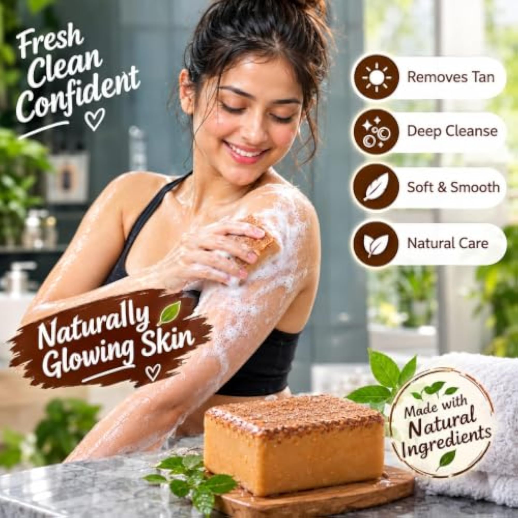 Natural Saffron Sandalwood Soap Bar for Radiant Skin