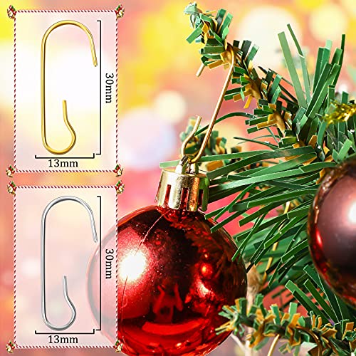 image for Hotop Christmas Ornament Hooks Halloween Ornament Hangers Bendable Met