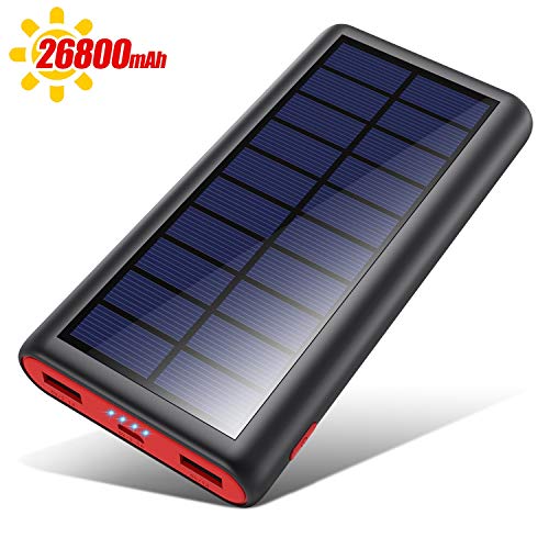 Solar Charger 26800mAh,Kilponen Outdoor Power Bank,Camping High Capacity External Backup Battery Pack