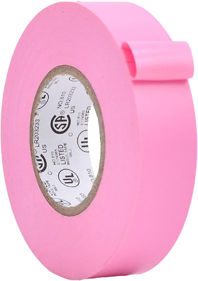 WOD EL766AW Professional Grade General Purpose Pink Electrical Tape UL