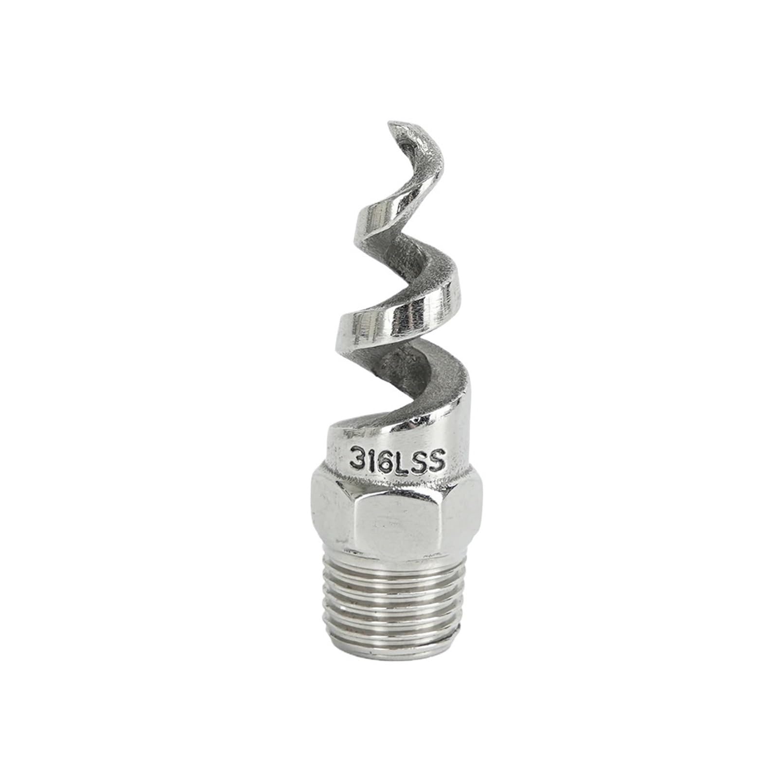 Evwgnpqrv Men's 1I4 Inch Full Cone Spiral Nozzles, Spiral Nozzle 1/4-1In Thread Stainless Steel Cone Atomization Sprinkler Head Garden(1I4 Inch)