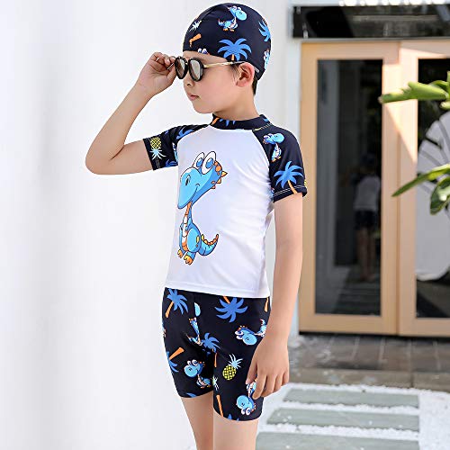 Maiô infantil 3 peças, Romacci Traje de banho para menino Traje de banho de 3 peças Idade 2-12 Bebê