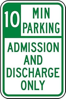 Admission and Discharge Only Sign Parking Signs Medical Hospital Metal Tin – 12 x 16 Inch for Home or Work