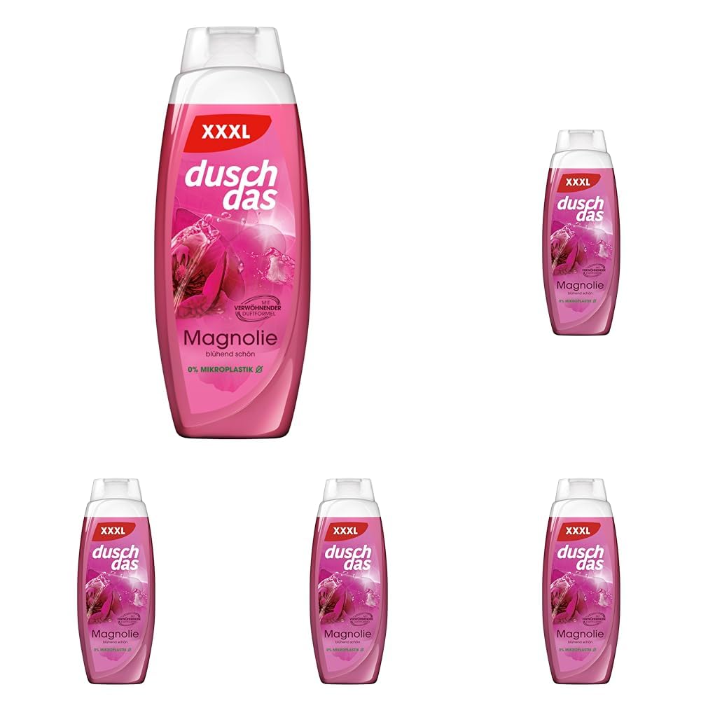 Duschdas Duschgel Magnolie XXXL Duschbad mit verwöhnender Duftformel sorgt für einen erfrischenden Start in den Tag 675 ml (Packung mit 5)