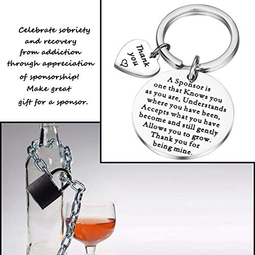 MAOFAED Sponsor Keychain Appreciation Gift AA Addiction Recovery3
